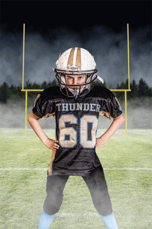 PSD Template - Retro End Zone At Night