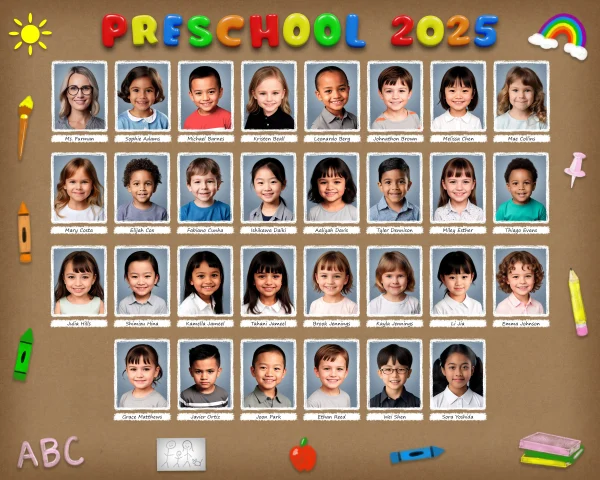 Preschool Chalkboard - EZ Composites Template (Up to 32 Students) - Image 7