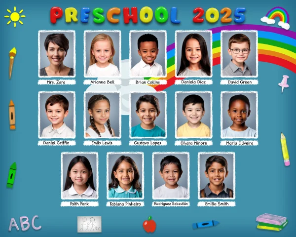 Preschool Chalkboard - EZ Composites Template (Up to 32 Students) - Image 4
