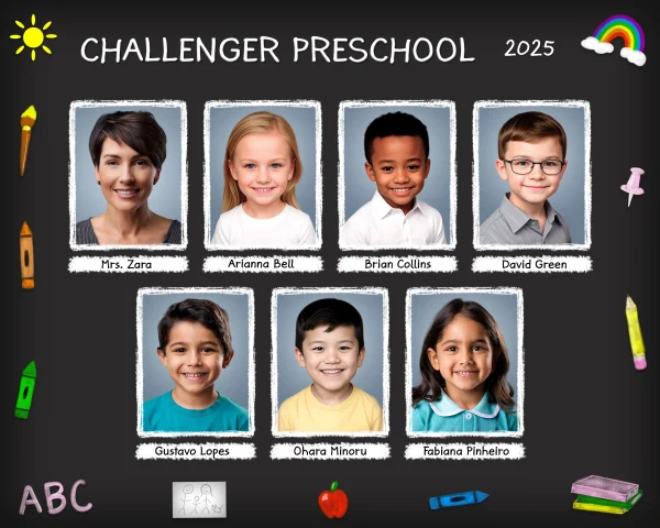 Preschool Chalkboard - EZ Composites Template (Up to 32 Students) - Image 9