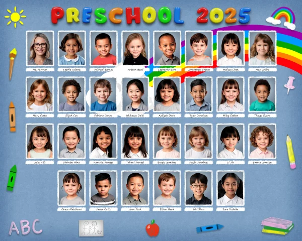 Preschool Chalkboard - EZ Composites Template (Up to 32 Students) - Image 6