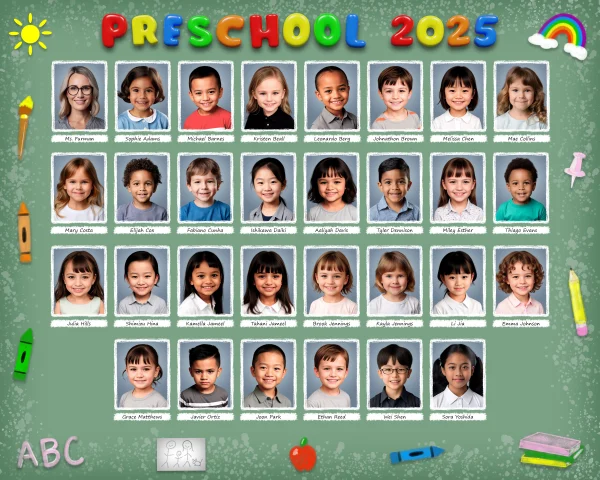 Preschool Chalkboard - EZ Composites Template (Up to 32 Students) - Image 5