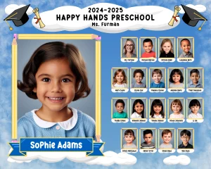 Preschool Graduation - EZ Composites Template (Up to 31 Students)