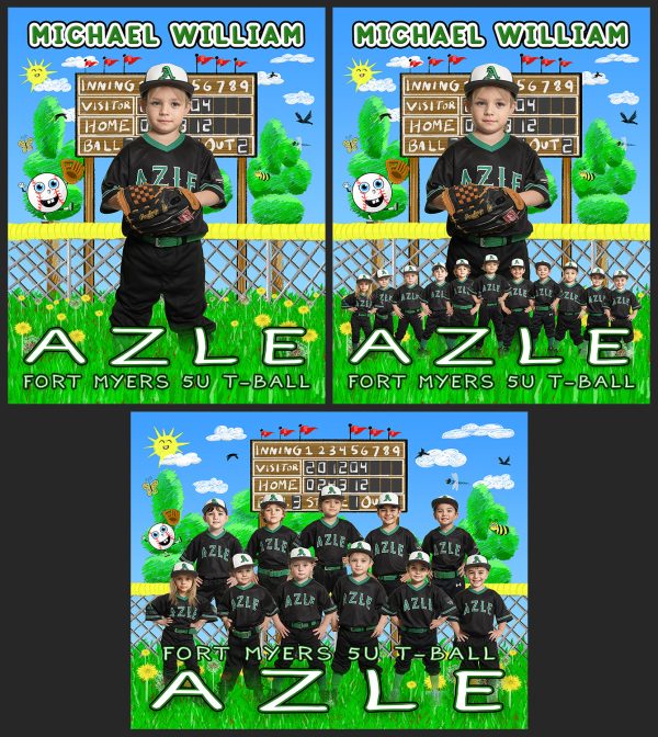 Peewee Sketch - Baseball Softball T-Ball - PSD Template Set - SPA Ready