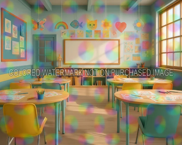 Art Classroom - Set of 2 - Digital Backgrounds - Image 4