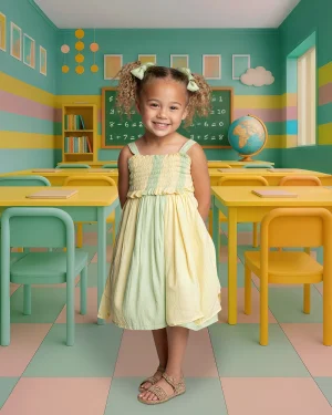Cute Classroom - Set of 2 - Digital Backgrounds