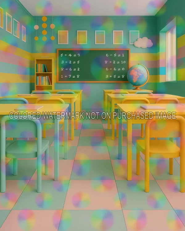 Cute Classroom - Set of 2 - Digital Backgrounds - Image 3