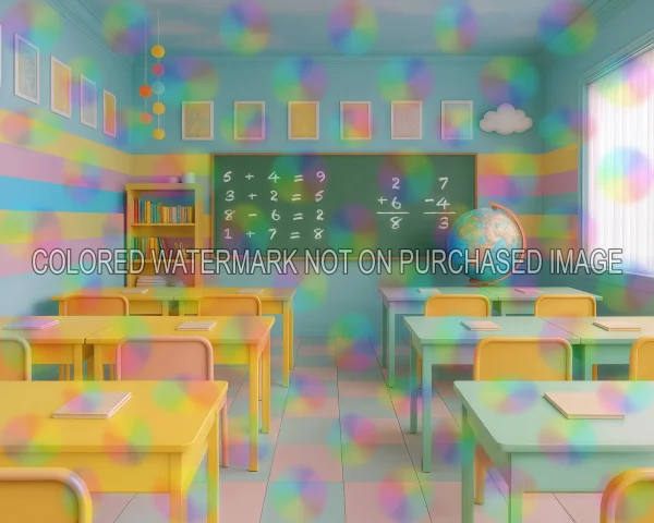 Cute Classroom - Set of 2 - Digital Backgrounds - Image 4
