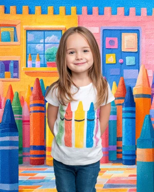 Crayon Land - Set of 4 - Digital Backgrounds