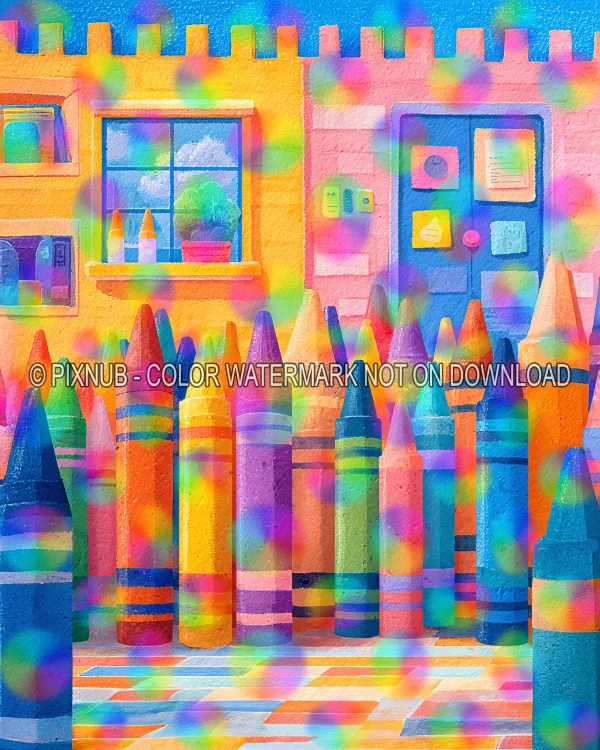 Crayon Land - Set of 4 - Digital Backgrounds - Image 2