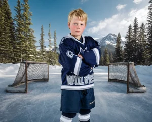 Hockey - Frozen Pond - Digital Background