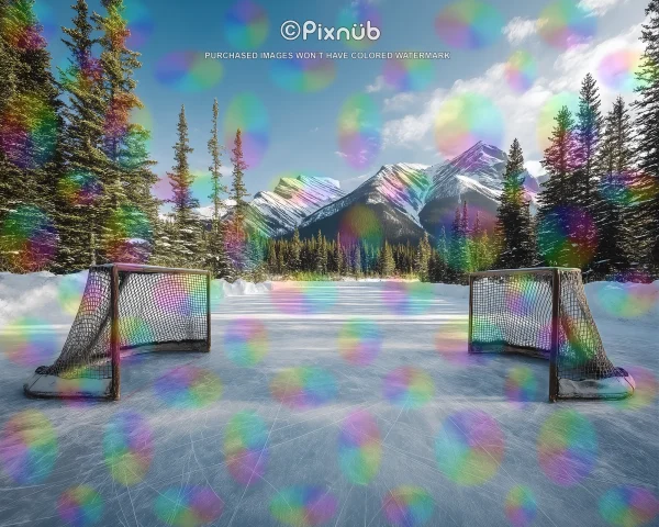 Hockey - Frozen Pond - Digital Background - Image 2