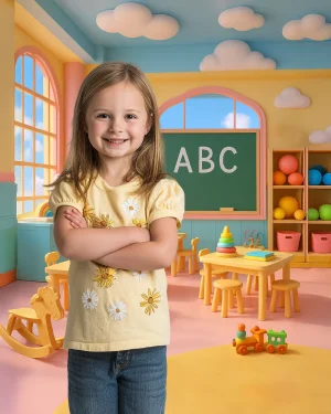 Kindergarten Classroom - Set of 2 - Digital Backgrounds