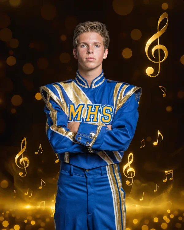 Music / Band  - Golden Notes - Digital Background