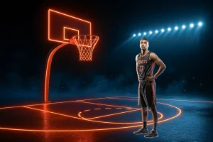 Basketball - Neon Court - Digital Background