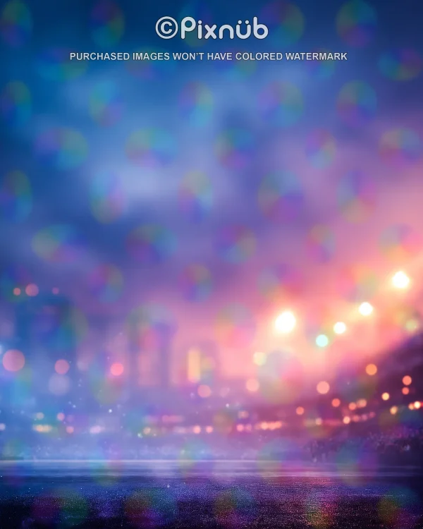 Twilight After The Rain - Stadium Bokeh Series 01 - Digital Background - Image 2