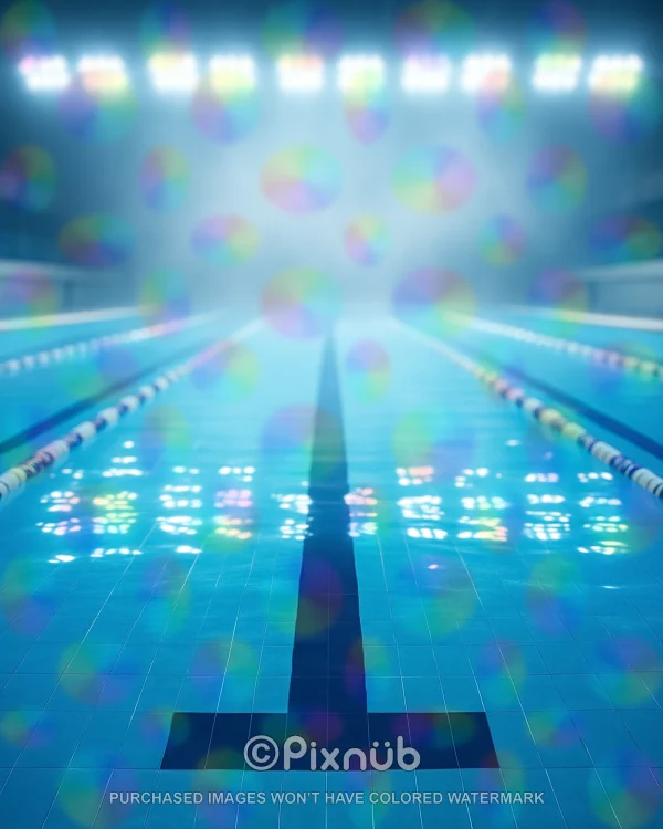 Swimming - Misty Pool - Digital Background - Image 4