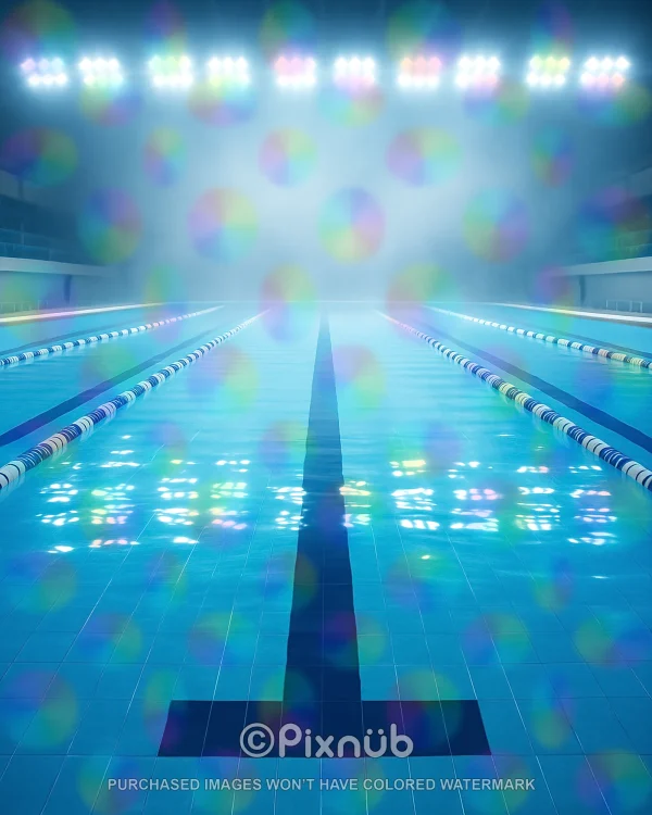 Swimming - Misty Pool - Digital Background - Image 3
