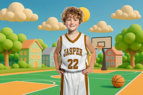 Claymation Basketball (Set of 2) - Digital Backgrounds - Image 2
