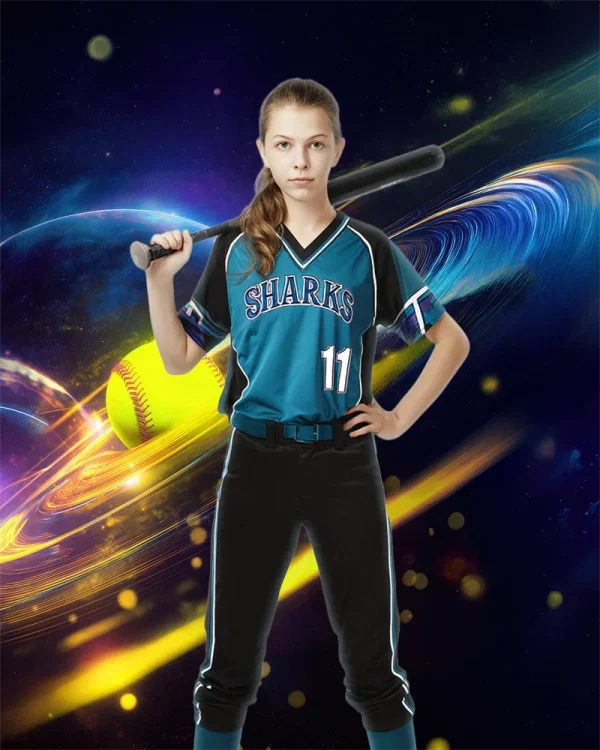 Softball Galaxy - Digital Background