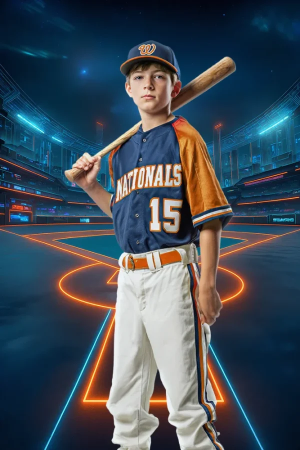 Cyberpunk Baseball (Set of 2) - Digital Backgrounds