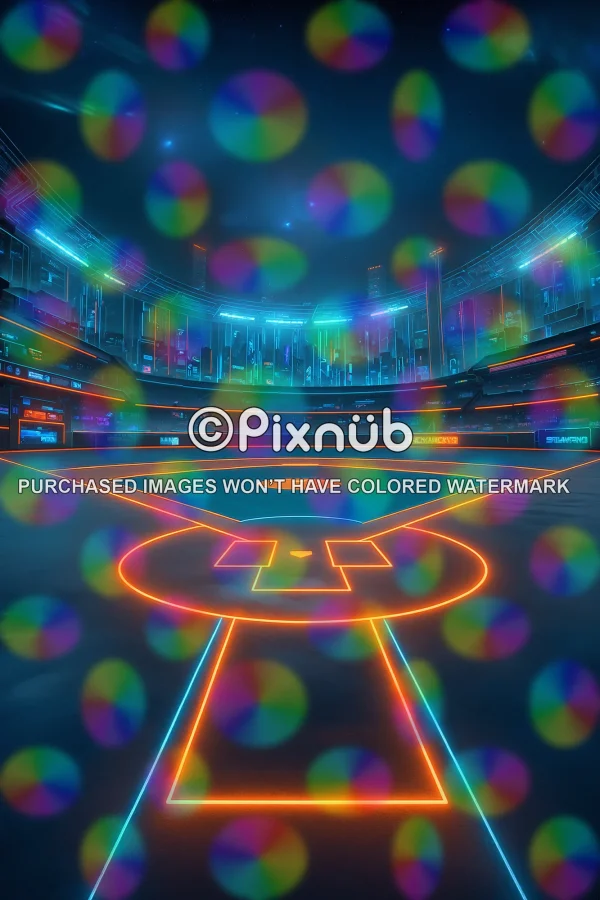 Cyberpunk Baseball (Set of 2) - Digital Backgrounds - Image 5