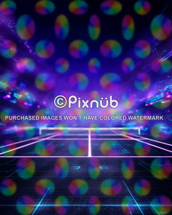 Cyberpunk Tennis - Digital Background - Image 2