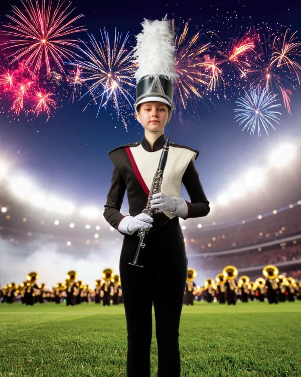 Marching Band Fireworks - Digital Background
