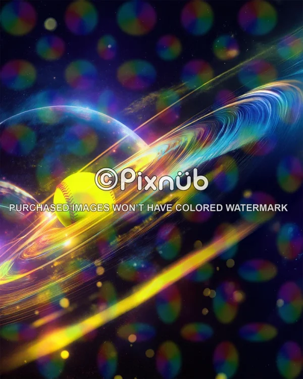 Softball Galaxy - Digital Background - Image 2