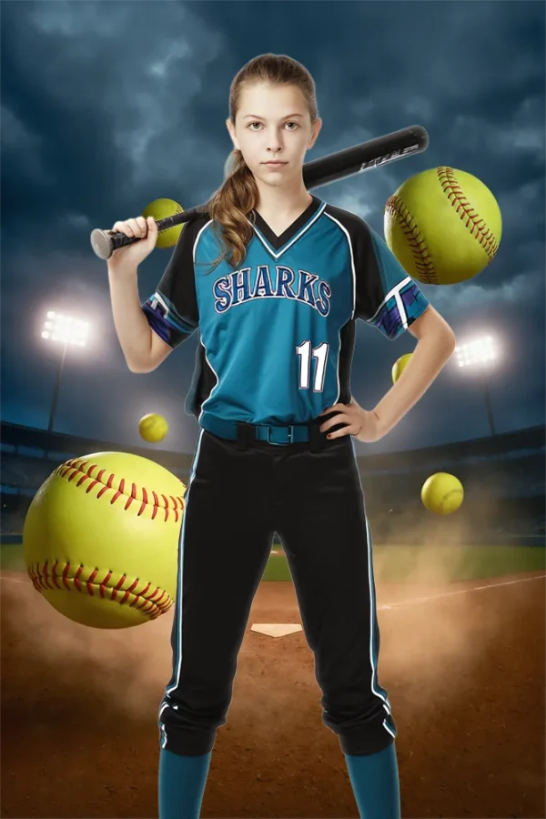 Softball Storm - Digital Backgrounds