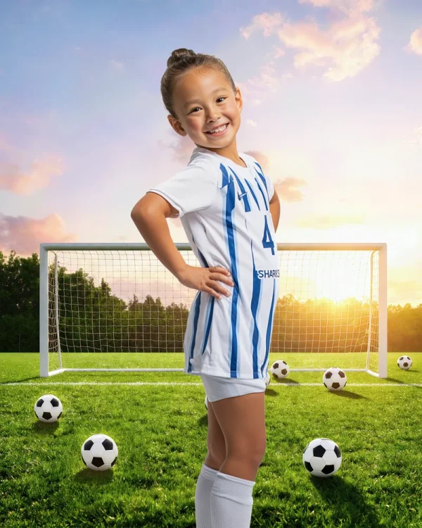 Sunset Soccer - Digital Background