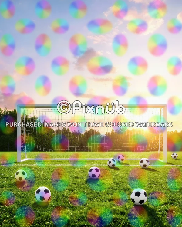 Sunset Soccer - Digital Background - Image 2