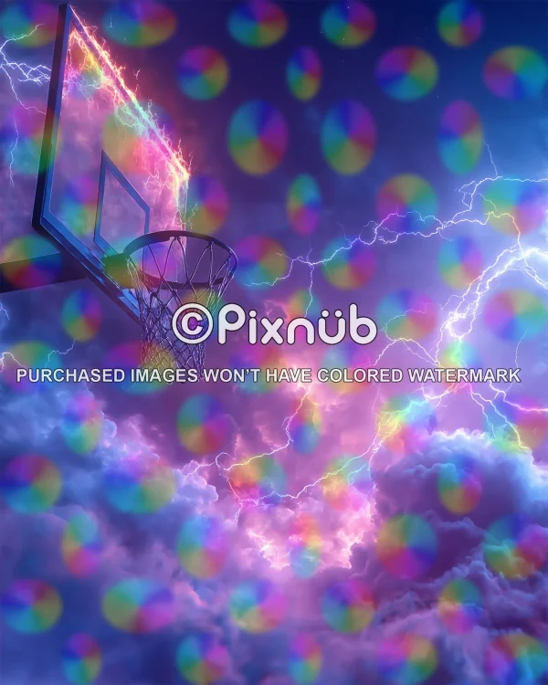 Electric Basketball - Digital Background - Image 2