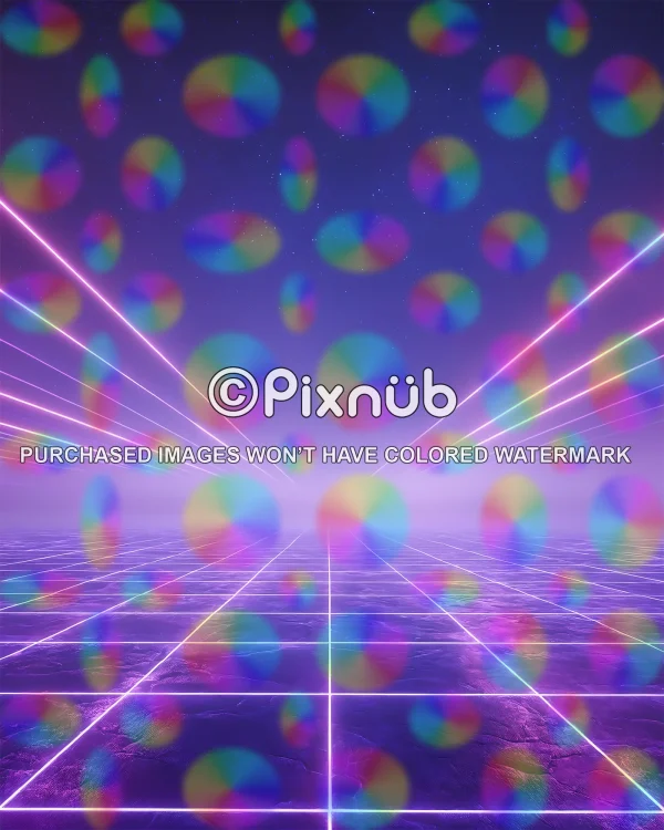 Neon Horizon - Digital Background - Image 2
