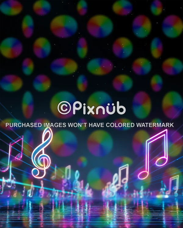 Neon Notes - Digital Background - Image 2