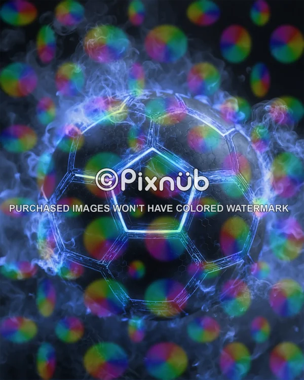 Smoking Soccer Ball - Digital Background - Image 2
