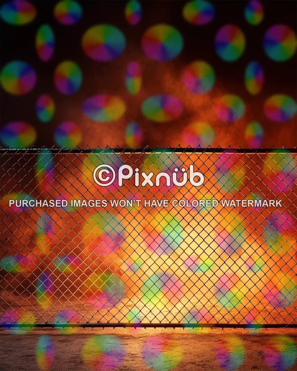 Chain Link Fire Fence - Digital Background - Image 3
