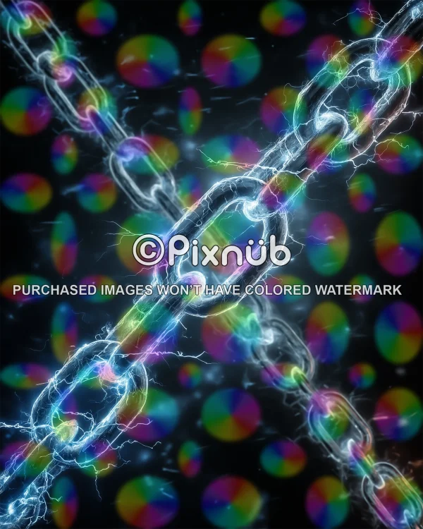 Chain Link Lightning - Digital Background - Image 2