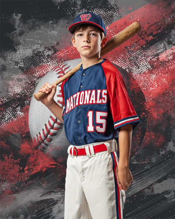 Grunge Paint Baseball - Digital Background