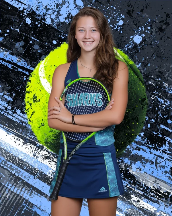 Grunge Paint Tennis - Digital Background