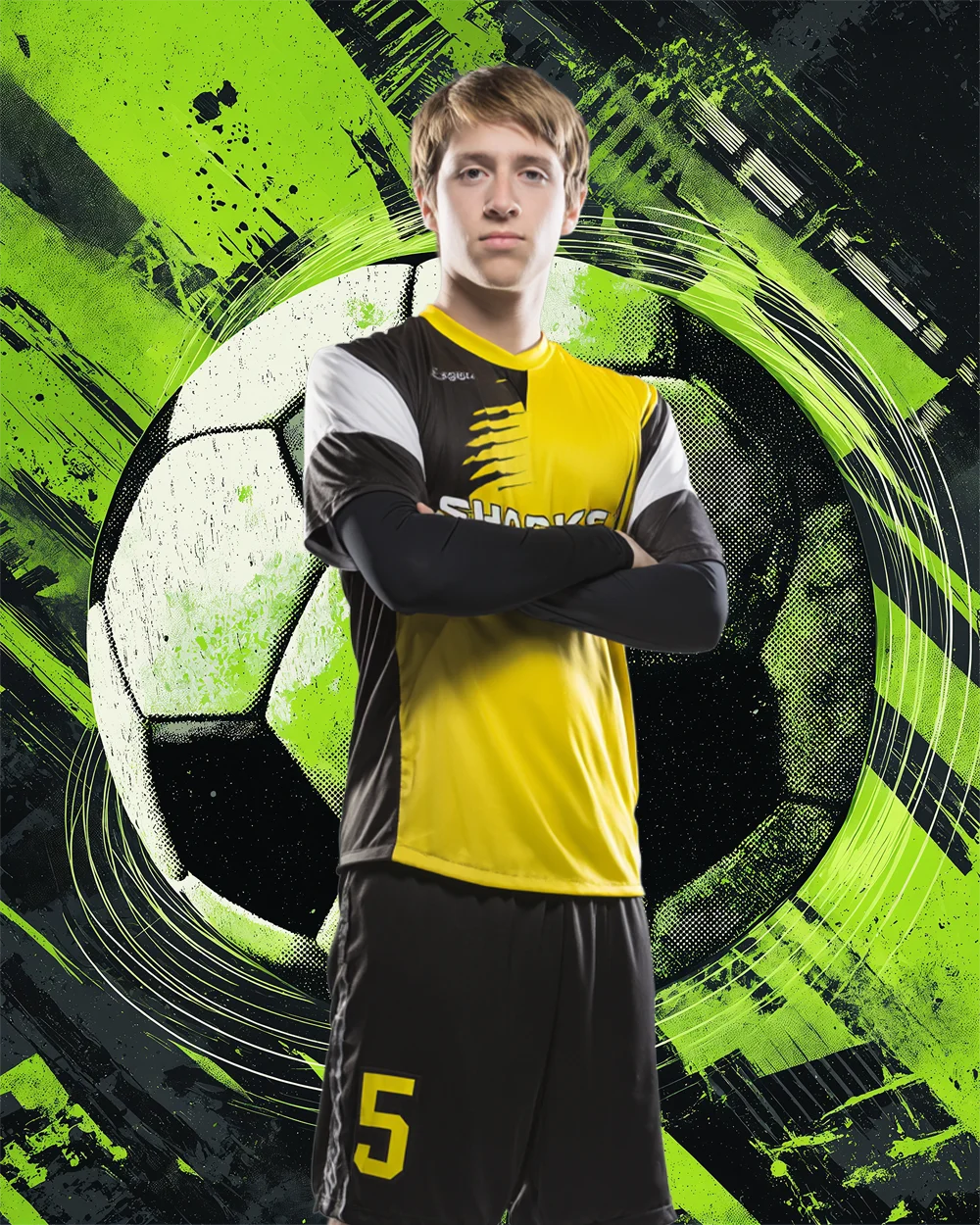 Grunge Paint Soccer - Digital Background - Image 2