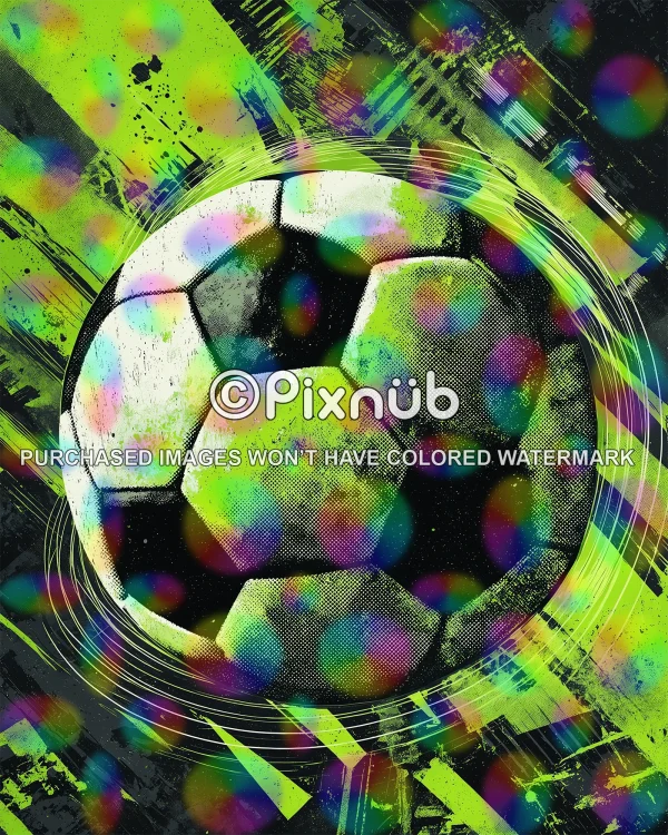Grunge Paint Soccer - Digital Background - Image 2