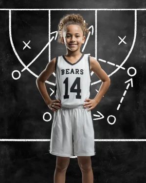 Basketball Play Drawing - Digital Background