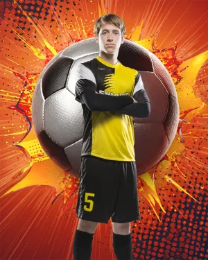 Comic Pow Soccer - Digital Background