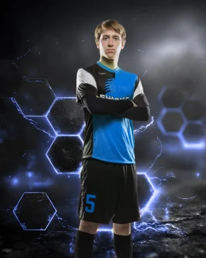 Glowing Hexagons - Digital Background