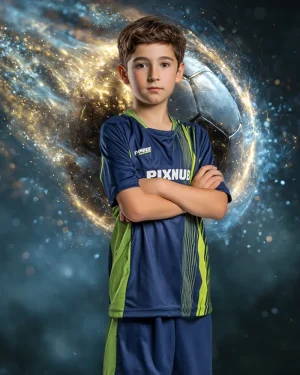 Glowing Soccer Ball - Digital Background