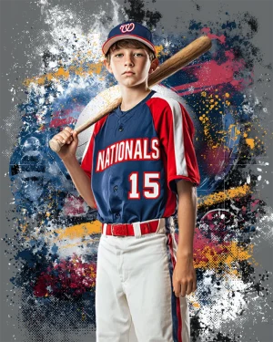 Grunge Baseball Trading Card - Digital Background