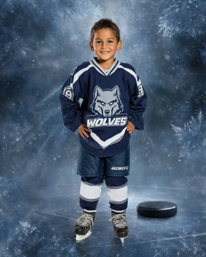 Hockey Snowflakes - Digital Background