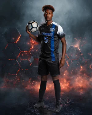 Lava Hexagons - Digital Background