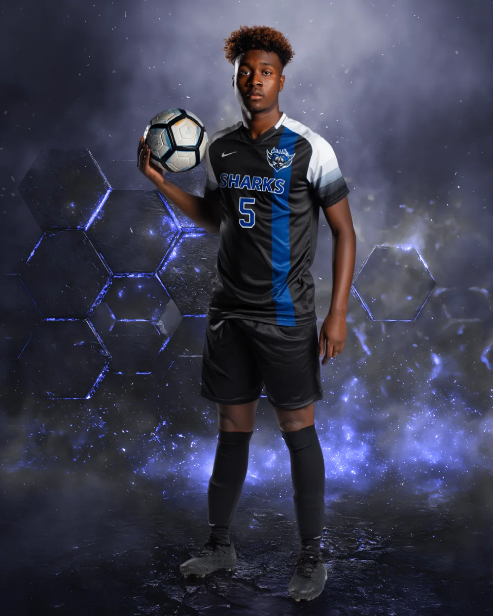 Lava Hexagons - Digital Background - Image 2